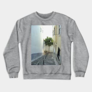 What a difference a tree makes - Alfama, Lisboa Crewneck Sweatshirt